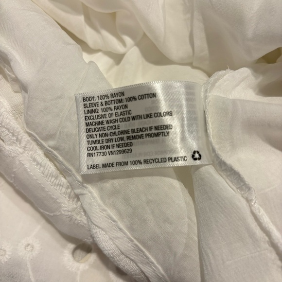 Knox Rose White Midi Dress 4X Button Up V-Neck Eyelet Pockets Short Sleeve NWT - Picture 8 of 12